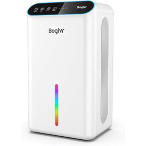 Dehumidifiers, Dehumidifier for Home (85 OZ, 800 sq.ft) Quiet Small Dehumidifier for Bedroom Bathroom Basement with Drain Hose, 3 Gear Timer, Sleep Mode, Auto Shut Off, 7 Color Ambient Light (Black White)