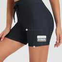 baleaf Women's 4D Padded Bike Shorts High Waisted Cycling Underwear Zipper Pockets for Bicycle Biking Cycle, Medium