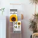 TAJWE Spring Kitchen Towels 18x26 Inch Set of 2 Sunflower Floral Sunshine Buffalo Plaid Dish Towels Farmhouse Summer Holiday Absorbent Decorative Grid Hand Towels for Kitchen Bathroom Home Decoration