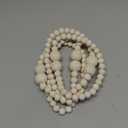 Wood Bead Garland Without Tassels, 84 Inch Natural Wooden Beads Garland, 7 Feet Handmade Boho Decor, Coffee Table Decor