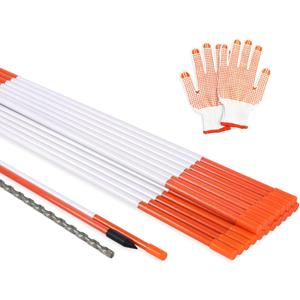 58 Inch Approx 5FT Driveway Markers with Reflective Tape 5/16 Inch Fiberglass Snow Stakes Driveway Reflectors for Snow Plowing 20 Pack