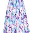 GRACE KARIN Womens Summer Floral Maxi Dresses 2026 Long Flowy Boho Dress Beach Vacation Sundresses Casual Clothes with Pocket (Blue, L)