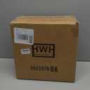 Indoor Wall Light Fixture, HWH Modern Wall Sconce Vanity Light with Frosted White Striped Glass Shade, Matte Black Single Wall Sconce for Bathroom Bedroom, 5HZG97B BK