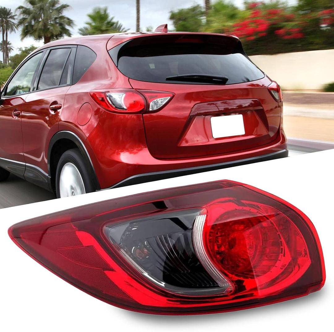 Left Driver Side Tail Light Assembly Compatible With 2013 2014 2015 2016 Mazda CX-5 with Bulb KD3351160D MA2804111