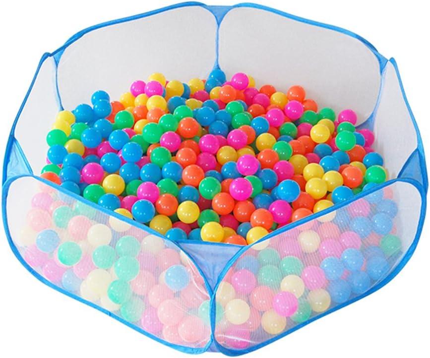 Portable Cute Blue Hexagon Children Ball Pit, Indoor and Outdoor Easy Folding Ball Play Pool Kids Toy Play Tent with Carry Tote, Balls Not Included