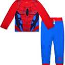 Marvel Spider-Man Boys Long Sleeve Shirt and Pants Set for Toddlers (3T, Red)