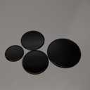 4 Pcs Gas Stove Burner Cap Set, Metal Cooker Hat Replacement Kit, Compatible With SABAF Stoves, Oven Burner Cover, (Black Flat 3.93" x 1, 2.95" x 2, 2.17" x 1)