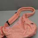 Lukovee Dog Sling Carrier, Hard Bottom Support & Adjustable Soft Padded Shoudler Strap Dog Slings for Small Dogs, Dog Purse with Drawstring Mesh Opening & Zipper Pockets for Puppy Cat Pet (Pink)