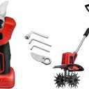 MaxMore Cordless Tiller Cultivator Compatible with Milwaukee 18V Battery (Tool Only), Electric Garden Rototiller with 48 Steel Tines, 8.7" Tilling Width, 6.3" Depth for Gardening, Soil Turning