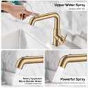 KENES Champagne Bronze Pull Down Bathroom Faucet 1 Handle Vanity Faucet