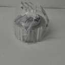 Modern Crystal Ceiling Light Fixture, BUXVRCS Mini Flush Mount Crystal Chandelier, H 5.89'' x W 8.66'' Small Crystal Ceiling Fixtures for Hallway Bedroom Bathroom G9 Socket