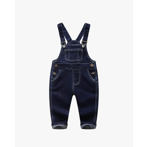 KIDSCOOL SPACE Baby & Little Boys/Girls Blue & Black Denim Overalls,Jean Workwear Size 92
