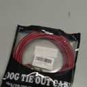Dog Tie Out Cable 10/15/20/25/30 FT Runner for Yard - Steel Wire Cable With Durable Superior Clips - Red Chain for Outside Lead - Large Dogs Up to 165 lbs