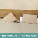 Vekkia Bed Wedge Pillow for Headboard High-Density Foam Fills Gaps (0-5.5") Between Mattress and Headboard, Wedge Pillow with Pockets for Phone & Remotes, Washable Cover King Size (White)