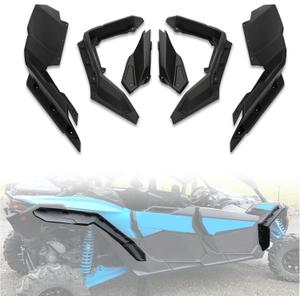 ECOTRIC Extended Fender Flares Compatible with 2017-2023 Can Am Maverick X3 Max/RR/Turbo/ 1000 Max Front & Rear Mud Flaps Mud Guard Replacement for 715002973 (6PCs)