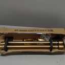 2 Pack Single Curtain Rods, 1Inch Diameter Telescoping Drapery Window Curtain Rod 16-28Inch(1.3-2.3ft) Rod Length, Warm Gold