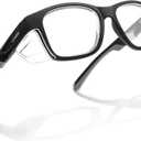 UKNOW Safety Glasses - Anti Fog Lenses - Eye Protection with Side Shields - ANSI Z87.1 Protective Eyewear - UV Protection (Black)