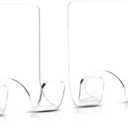 VIS'V Shower Wall Razor Holder, Acrylic Adhesive Razor Hooks for His and Hers, Waterproof, Clear, 2 Pcs