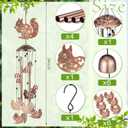Squirrel Wind Chimes Outdoor Decoration for Women Men Mom Wife Grandma Birthday Gifts Memorial Metal Squirrel Wind Chimes for Outside Indoors, Lawn, Patio, Home, Porch, Yard Decor, Garden Decor