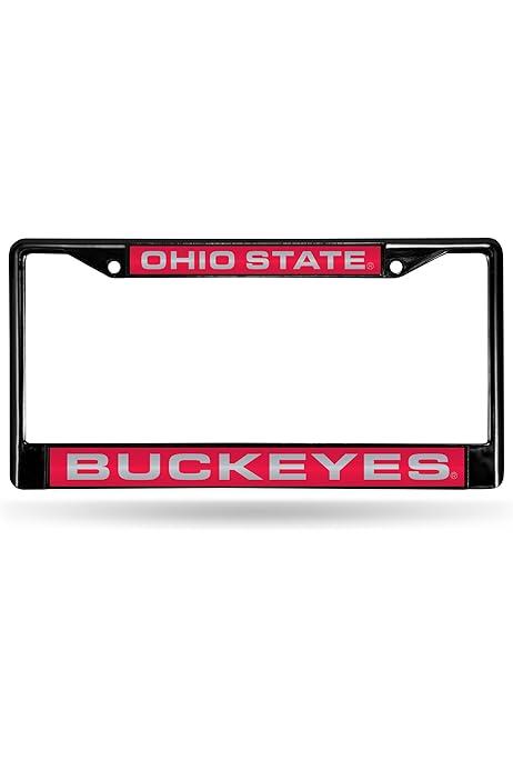 Rico Industries NCAA Black Laser Cut Chrome Frame 12" x 6" Black Laser Cut Chrome Frame - Car/Truck/SUV Automobile Accessory