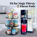 Flavor Pods Holder for Ninja Thirsti Flavored Water Drops, Holds 15 Pods Storage Rack for Ninja Thirsties Drink System, Acrylic Pods Organizer for Ninja Thirsty, Black