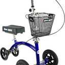 KneeRover Hybrid All Terrain Knee Scooter for Adults for Foot Surgery Heavy Duty Knee Walker for Broken Ankle Foot Injuries - Leg Recovery Scooter Best Knee Crutch Alternative (Blue)