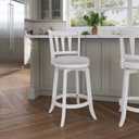 HILLSDALE Presque ISLE Wood Counter Height Swivel Stool White