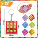 24PCS Tic Tac Toe Game Birthday Summer Party Favors Goodie Bags Stuffers for Kids 3-5 4-8 8-12 Classroom Treasure Chest Carnival Prize Box Toys Bulk Keychain Pinata Filler Return Gifts for Girl Boy