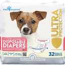 Paw Inspired 30ct Disposable Dog Diapers | Female Dog Diapers Ultra Protection | Diapers for Dogs in Heat, Excitable Urination, or Incontinence (Small)