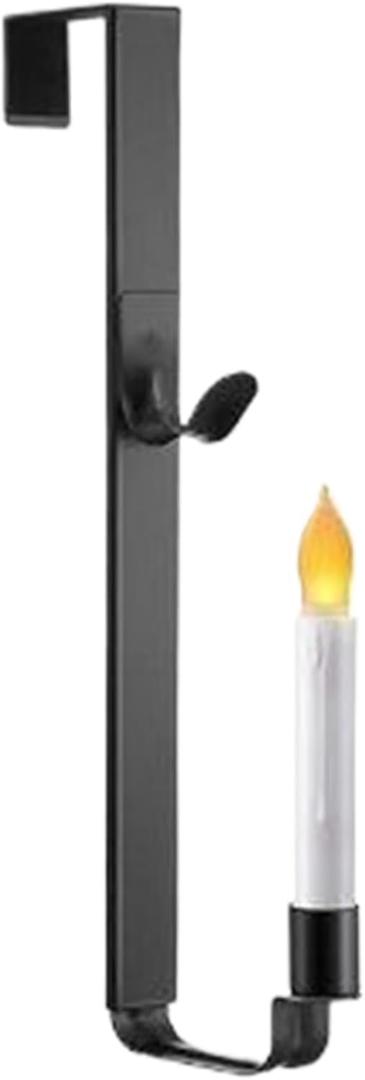 Wreath Hangers for Front Door – LED Candlestick Holder Rod, Traceless Organizer | Decorative Wreath Door Hanger for Shower Bathroom Christmas Garland Outdoor Window Glass Ceiling Kitchen