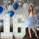 Imprsv Marquee Numbers 4 Feet tall: Large 16th Birthday Decorations 4FT Light