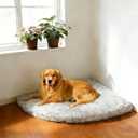 Orthopedic Dog Bed for Large Dogs - Large Egg-Crate Memory Foam Dog Bed with Non-Slip Bottom, Waterproof Dog Beds with Removable Washable Cover, Grey (38"L x 38"W x 3.5"Th)