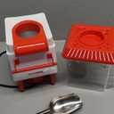 Popcorn Machine, Hot Air Popcorn Maker Kit Gift Box, Portable Home Popcorn Popper Machine, 10-Cup,Oil-Free,Retro Style,Compact and Cute (Red/White)