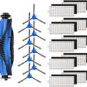 Replacement Parts Compatible with eufy RoboVac 11S RoboVac 30 RoboVac 30C RoboVac 15C RoboVac 12 RoboVac 35C RoboVac 15T Accessory, 19 Pack (10 Filters + 8 Side Brushes + 1 Rolling Brush)