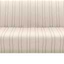 H.VERSAILTEX Stretch Futon Slipcover Armless Sofa Cover Furniture Protector Without Armrests Slipcover Soft with Elastic Bottom for Kids, Spandex Jacquard Modern Stripe Design, Natural