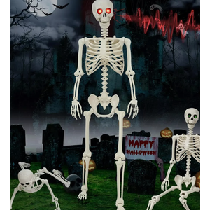 Likiyol 5.4Ft Halloween Skeleton Life for Skeleton Halloween Decor & Dog