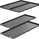 Aluminum Wheel-Rolling Slide-Out Truck Bed Storage Tray (2-Pack) – 400LBS Load Capacity, No-Drill Installation, Multi-Use Rolling,Fit Full-Size Bed Organizer for 5' 6”+ Beds (63.5" Dx47.2 W （inch）)