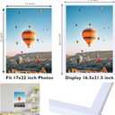 JCJMY 17x22 Picture Frame White for Wall Hanging, Wall Mounting Horizontally or Vertically, 17 x 22 Wall Gallery Poster Photo Frame with Durable Shatter Resistant Plexiglass, White