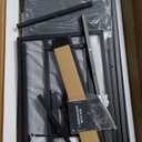 ODK 55 Inch Small L Shaped Computer Desk with Power Outlets, Corner Desk with PC Stand & Reversible Storage Shelves for Small Space Home Office Workstation, Modern Simple Writing Study Table, Black