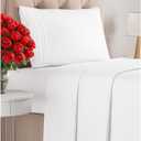 Twin Size 3 Piece Sheet Set - Comfy Breathable & Cooling Bed Sheets Set - Hotel Luxury Bedding for Women, Men, Kids, Teens, Boys & Girls - Deep Pockets, Ultra-Soft and Wrinkle Free - Oeko-Tex - White
