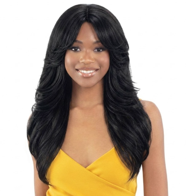 Shake-N-Go Equal Curtain Bang Lace Wig - Maven (OFF BLACK 1B)