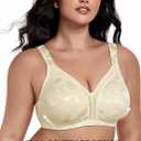 Wingslove Women's Full Coverage Minimizer Bra Wirefree Plus Size Bras Non-Padded Large Busts Comfort Straps Support (Beige)
