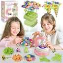 Fabric Flower Bouquets Toys, DIY Craft Kits, Creative Arts & Crafts for 4 5 6 7 8 Toddler Girls, Flower Craft Making Kit for Kids, Preschool Learning Educational Activity Birthday Gifts Party Favors