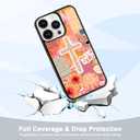 Classic Religious Sayings Christian Phone Case Fit for iPhone 14 Pro  TPU Orange Aesthetic Cross God Jesus Phone Cover Gift for Boy Girl Men Women