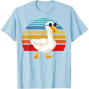 Retro Goose With Sunglasses Vintage Duck T-Shirt, L