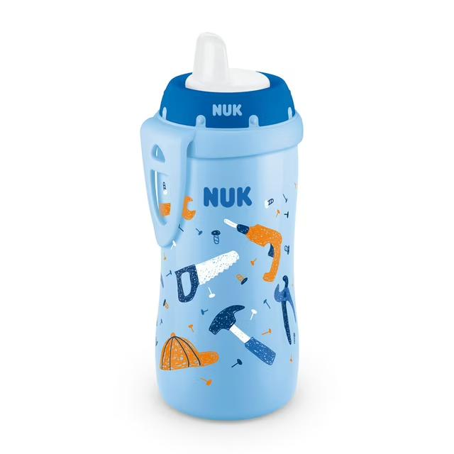 NUKActive Sippy Cup, Assorted Colors, 10oz 1pk (Style may vary) (1 Count (Pack of 1), Assorted Colors)