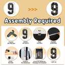 imprsv Marquee Numbers Black 3FT: Black Party Decor - Light Up Number 9 Large 3 Feet Tall - Birthday Decorations for Him Her 9th 90th