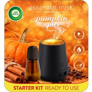 Air Wick Essential Mist Starter Kit (Diffuser + Refill), Pumpkin Spice, Fall scent, Fall spray, Essential Oils Diffuser, Air Freshener