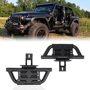 2X EZ Side Steps Fit for 2018-2025 Jeep Wrangler JL 2-Doors or JL 4-Doors Front Door Running Boards 350 LBS (NOT for Rock Rails)