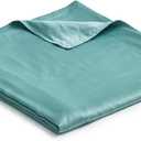 YnM Cooling Duvet Cover for Weighted Blankets with 16 Strings (Sea Grass, 60"x80")